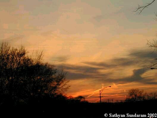 sunset at union cemetery, columbus, oh